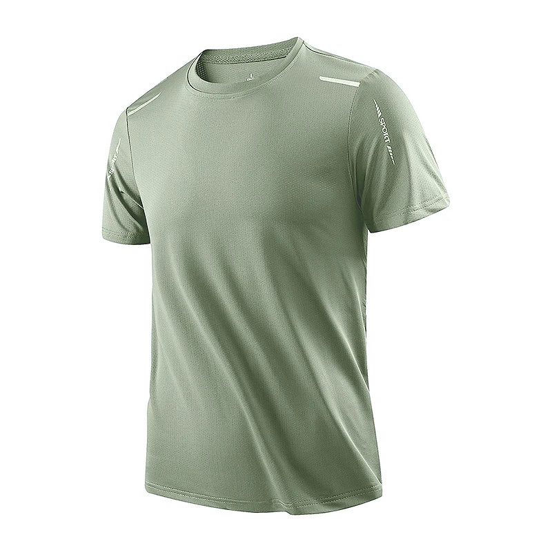 Men'S Running Quick Drying T-Shirts Breathable Hiking Fishing Tees Soft Elasticity Outdoor Sports Short Shirt Summer